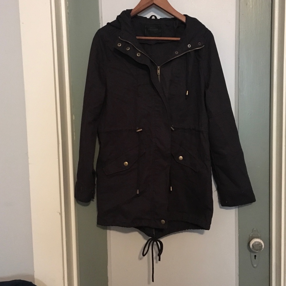 Miss London Navy Blue Parka- Juniors Size L